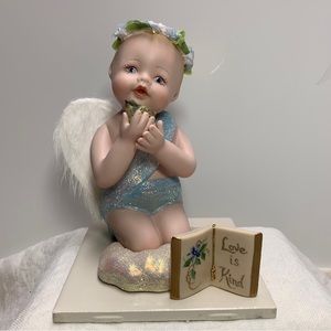 “Love is Kind” Cherub Angel Vintage Porcelain Figurine 1995